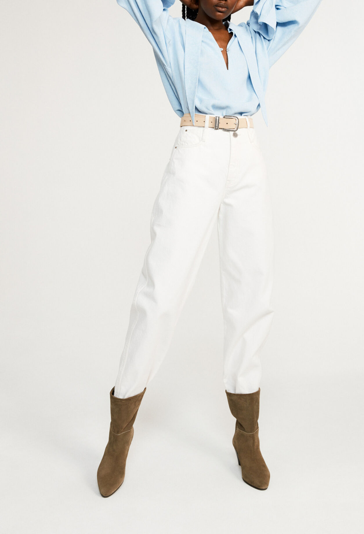 Jean en coton blanc
