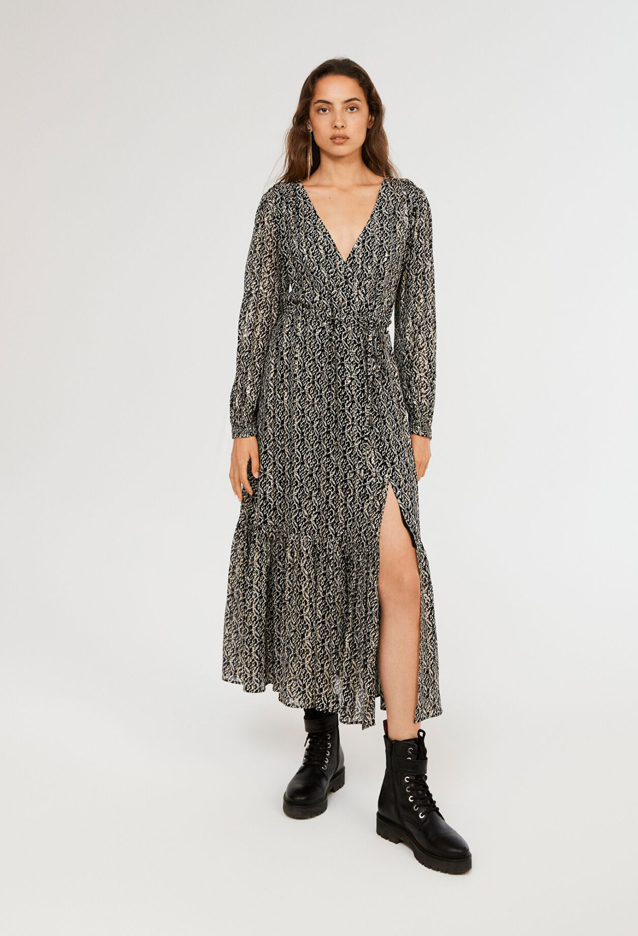 Printed midi dress
