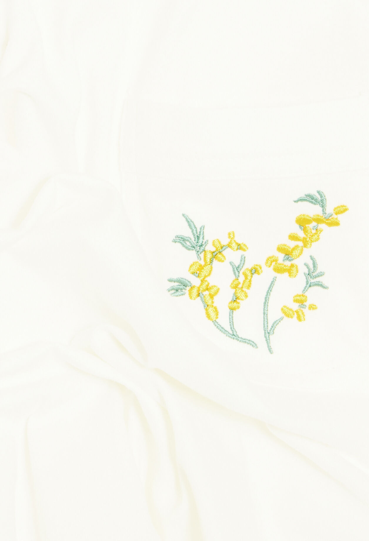 T-shirt poche brodée blanc
