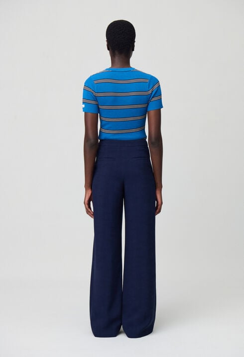 Pantalon droit à pont