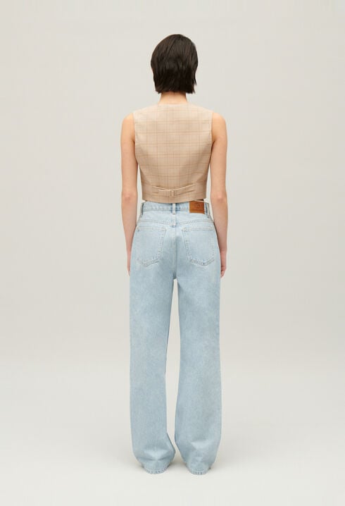 Faded blue Louis flare jeans