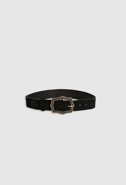 Suede leather belt