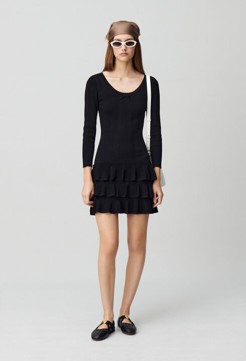 Robe courte maille fine