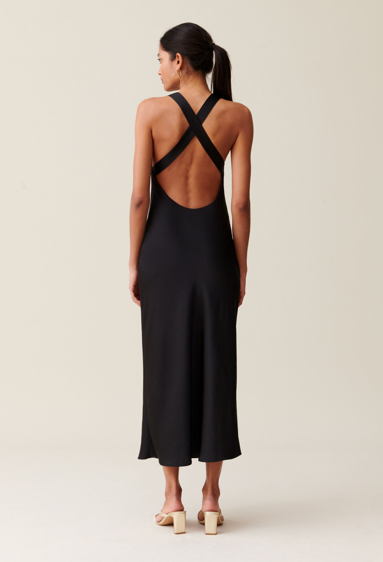 Long satin dress