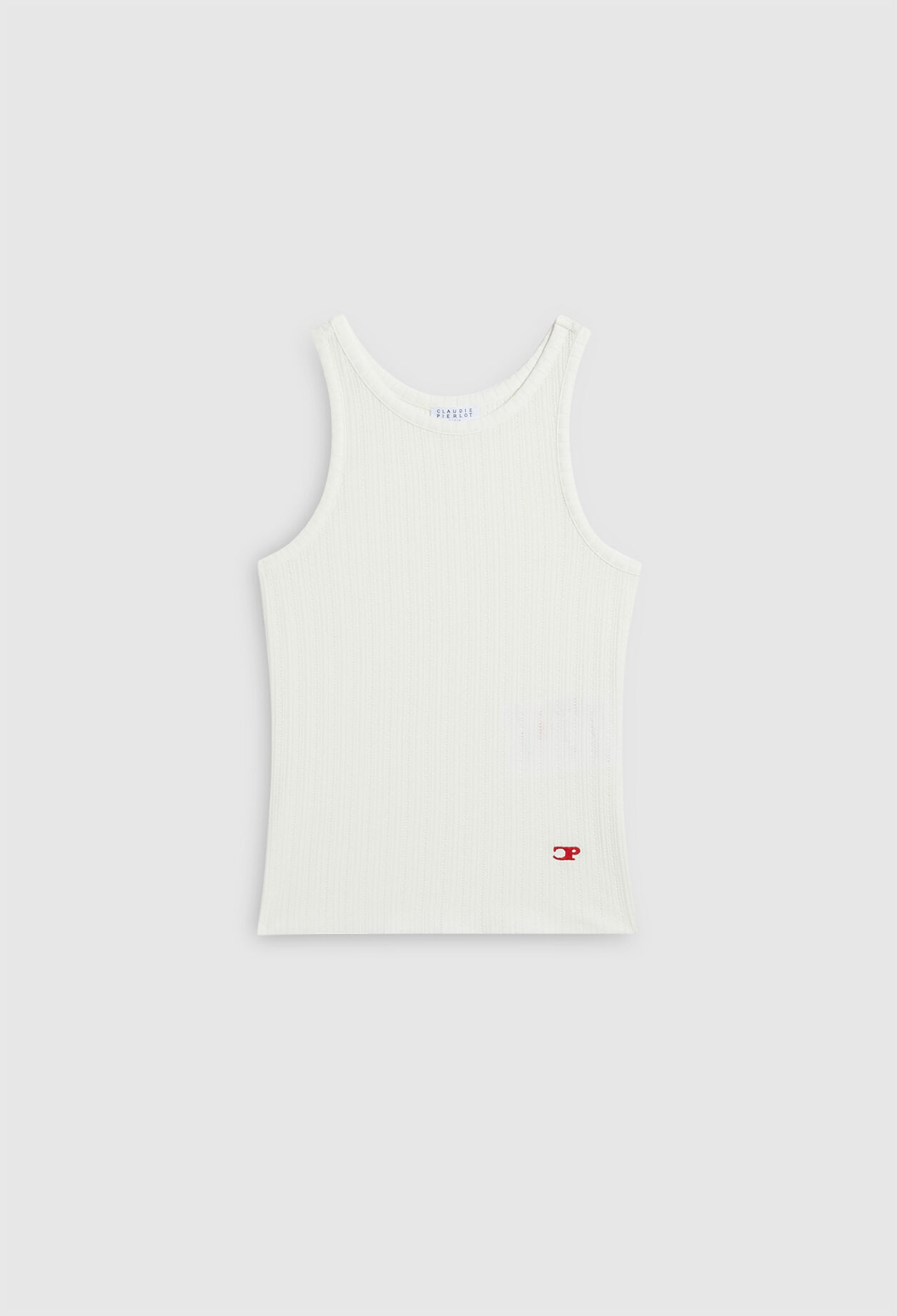 Organic cotton vest with trim