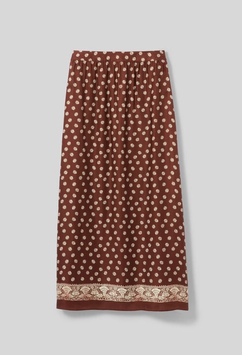 Jupe imprim&eacute;e fluide