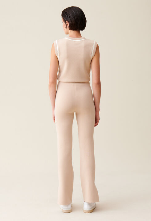 Pantalon droit fentes cheville