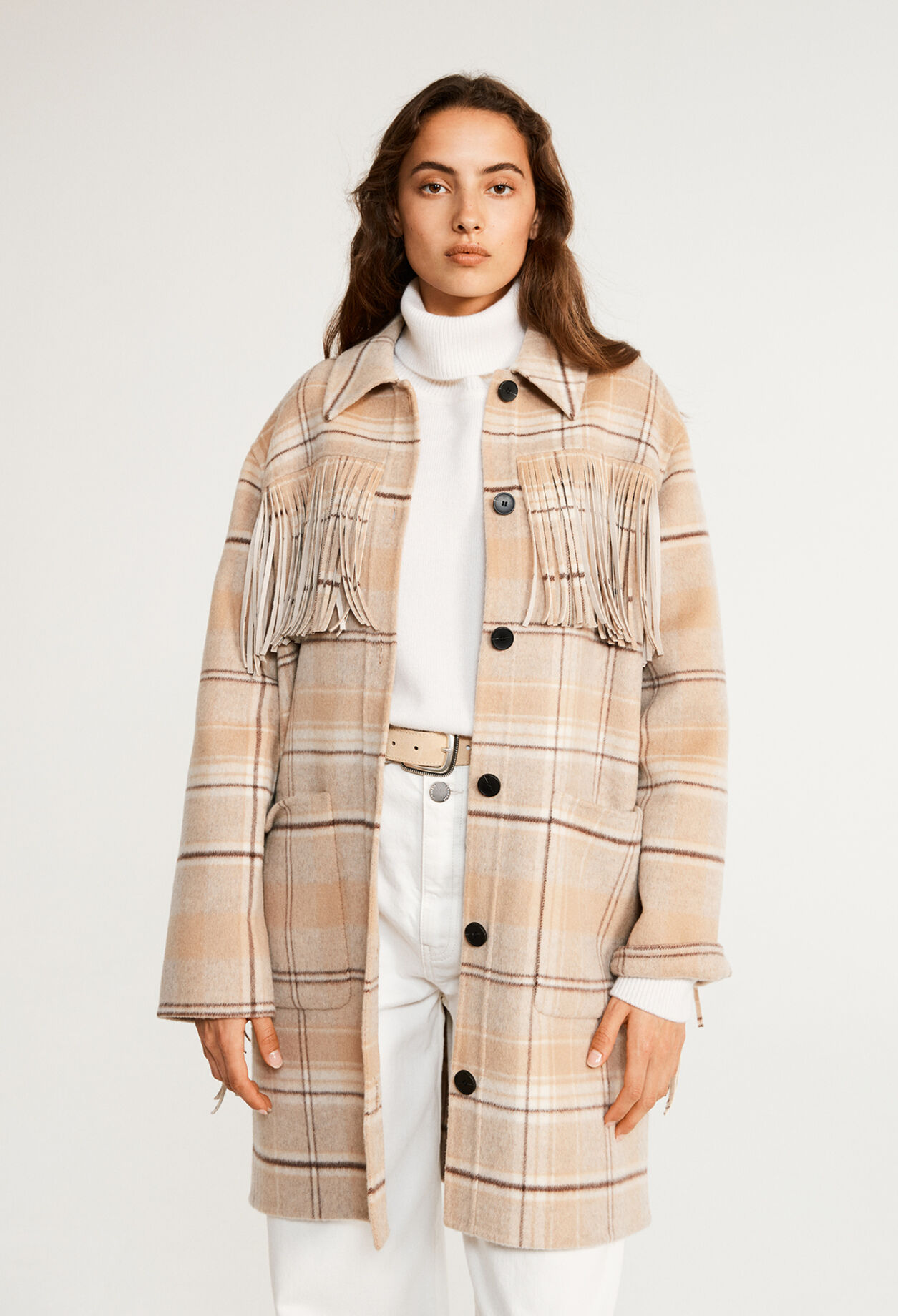 Veste à carreaux oversize