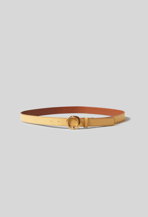 Ceinture cuir boucle dorée