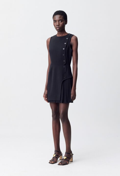 Pleated Mini Dress