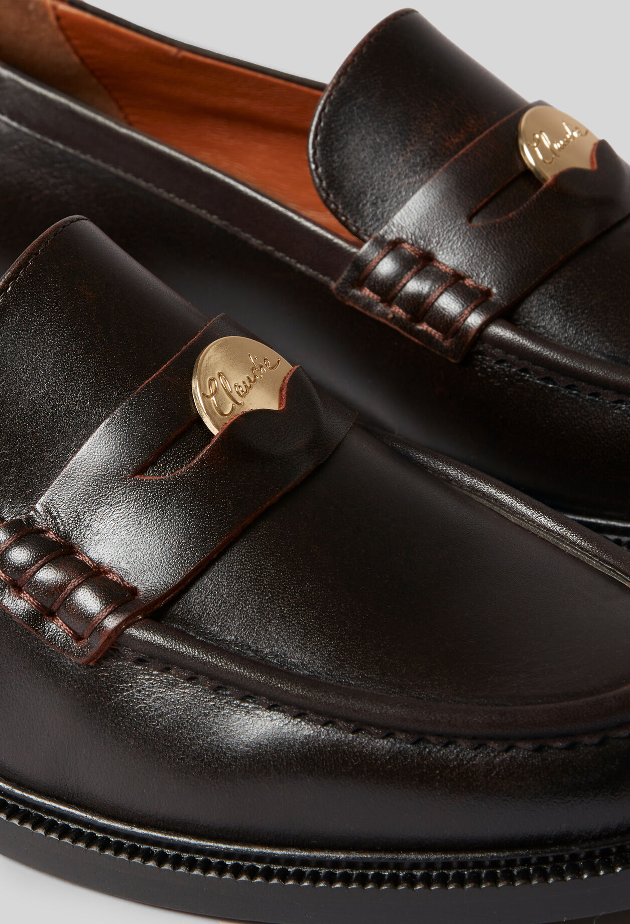 Mocassins cuir chocolat