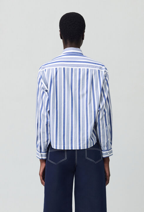 Chemise rayures col noeud