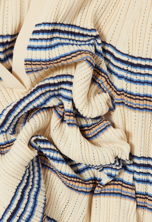 Multicolour striped knit top