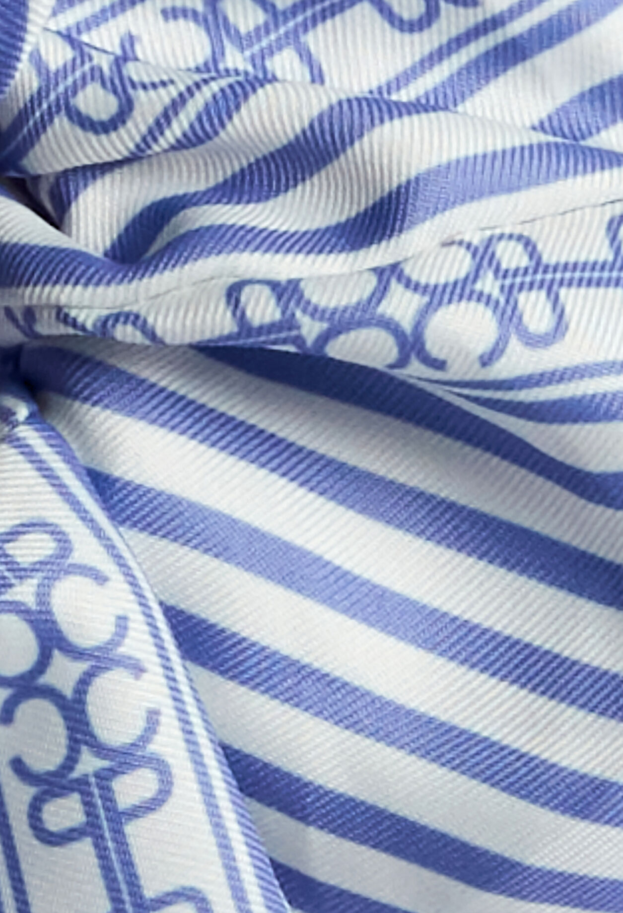 Blue striped scrunchie