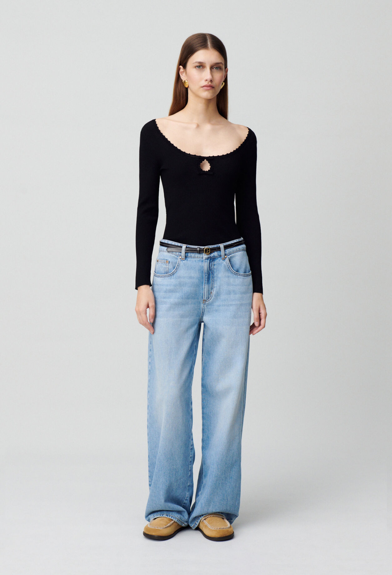 Top manches longues maille fine