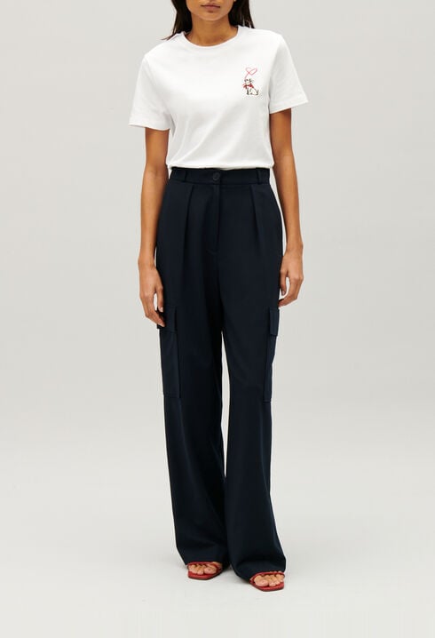 Jean Toto cream T-shirt