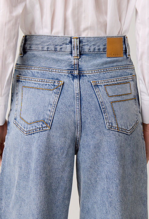 Jean denim jambes larges