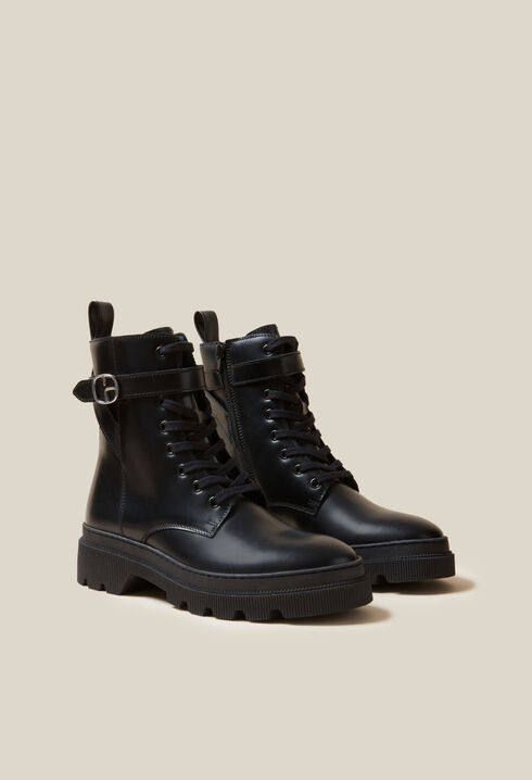 Bottines rangers cuir