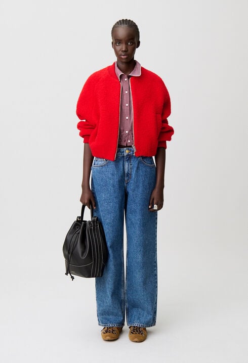 Large Leather Bucket Bag