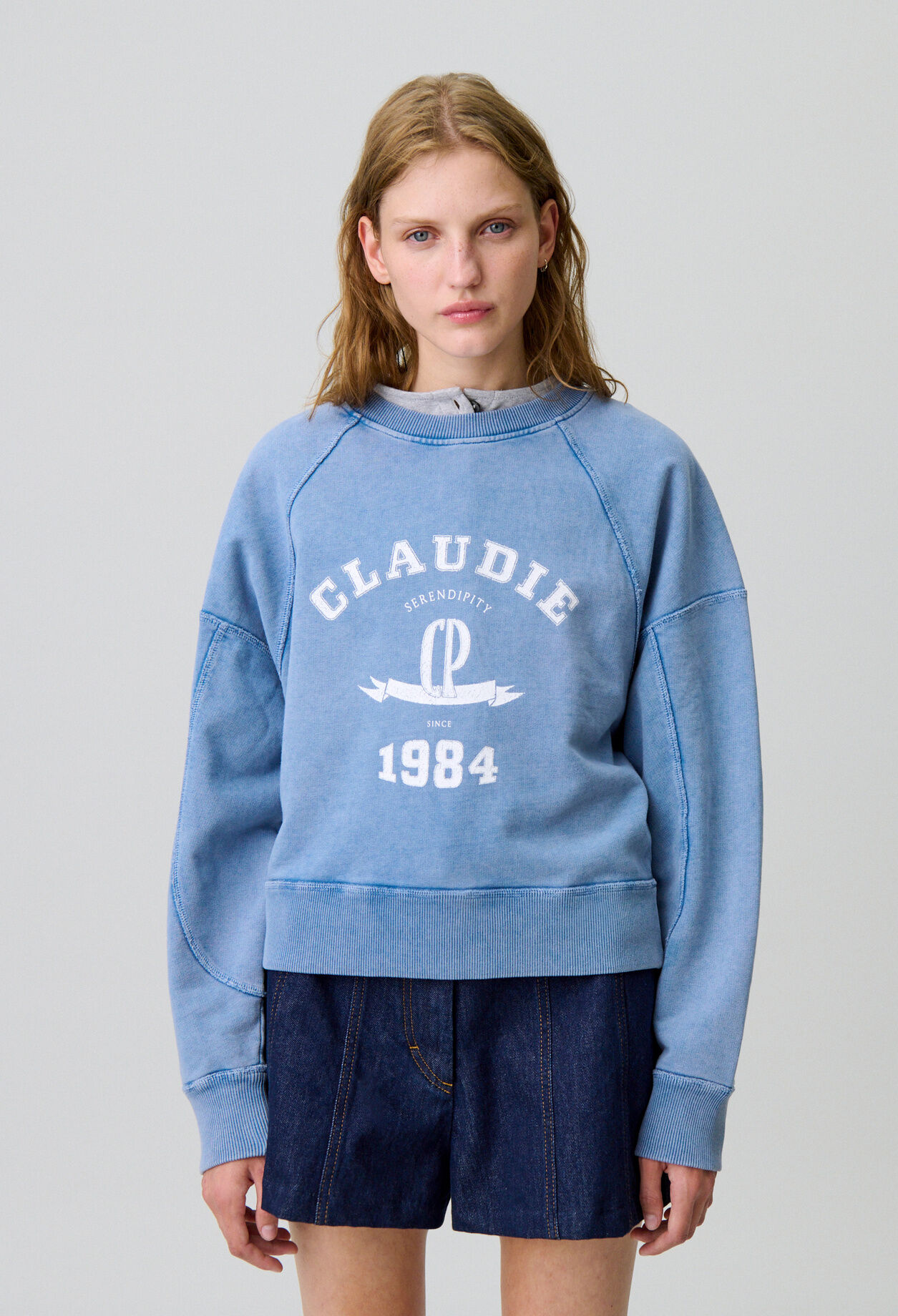 Washed cotton sweatshirt