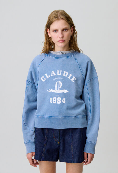 Washed cotton sweatshirt