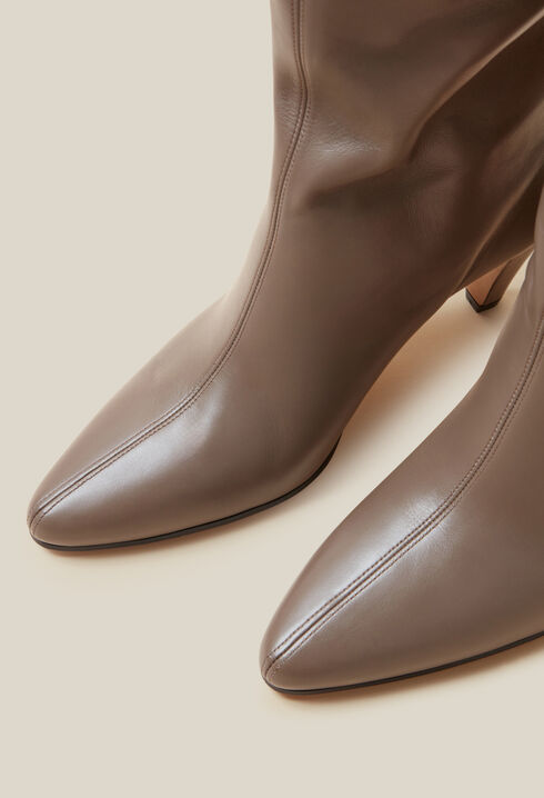 Bottes talons cuir lisse