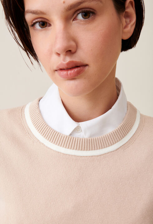Striped knitted jumper
