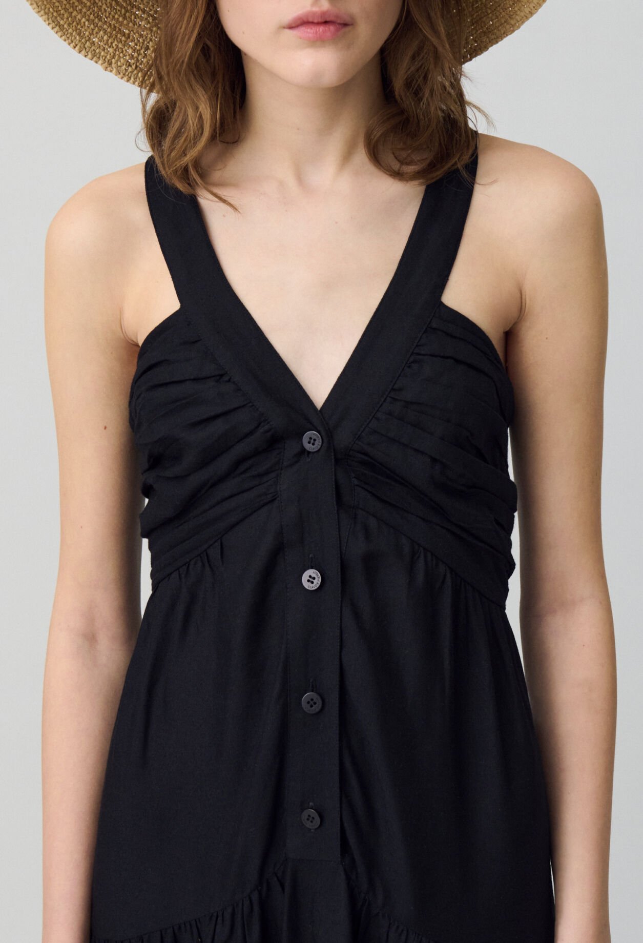 Robe longue broderies fleurs
