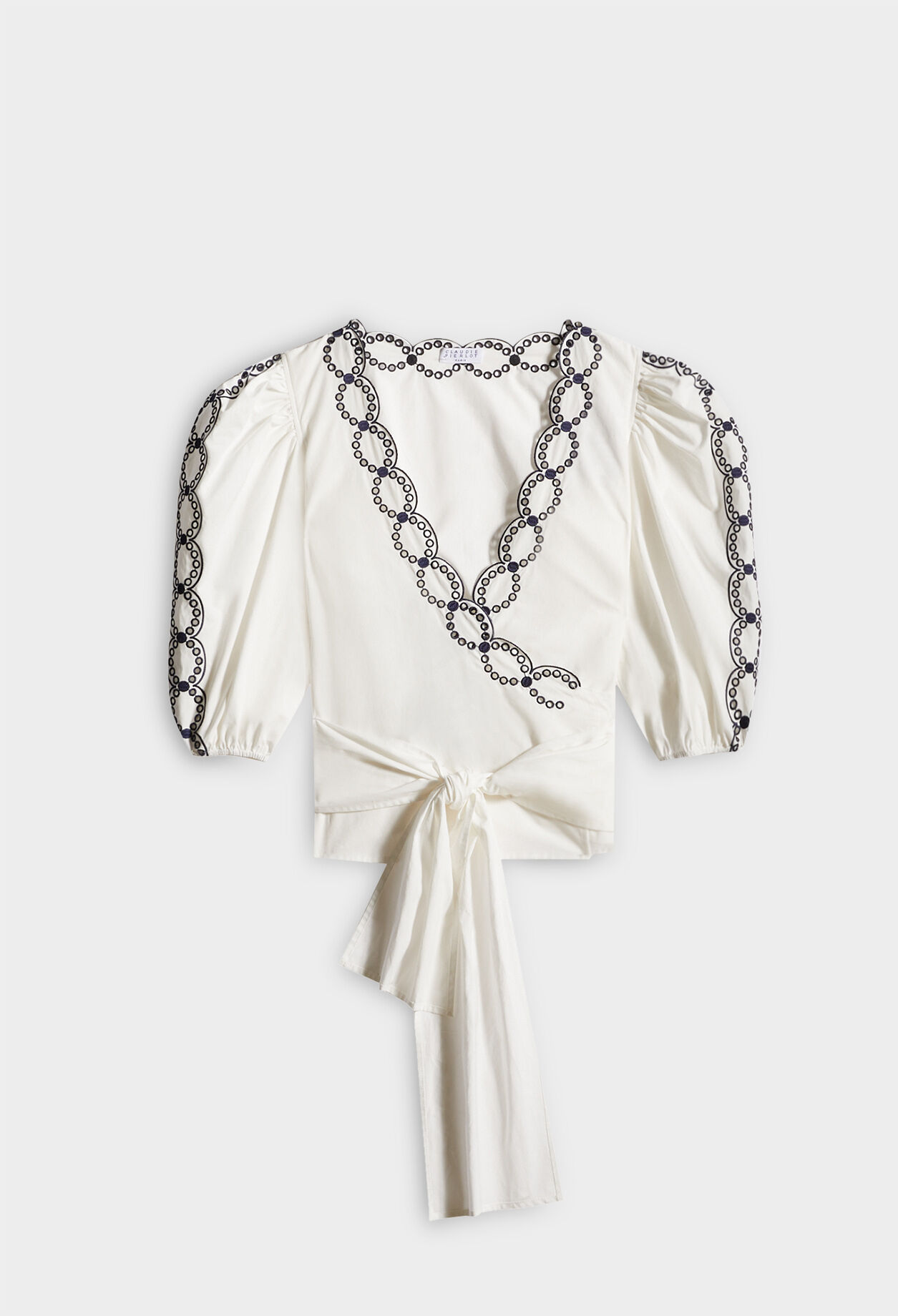 Blouse portefeuille en coton biologique