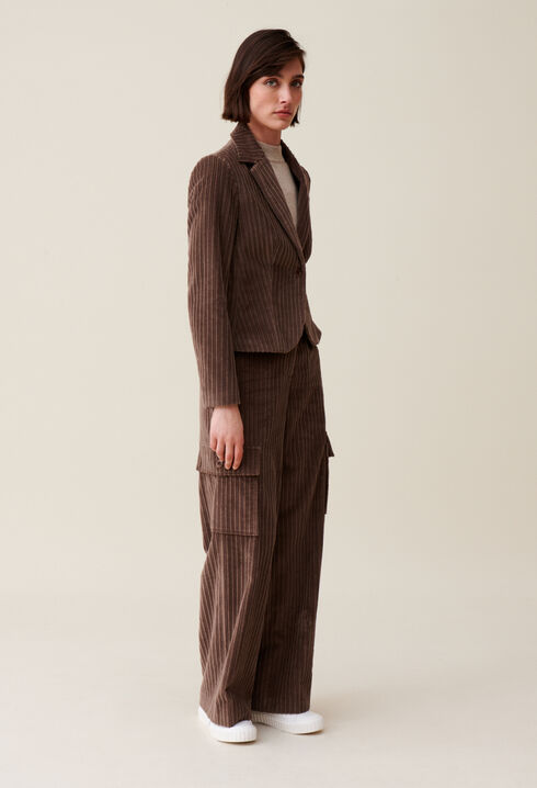 Veste velours cintrée