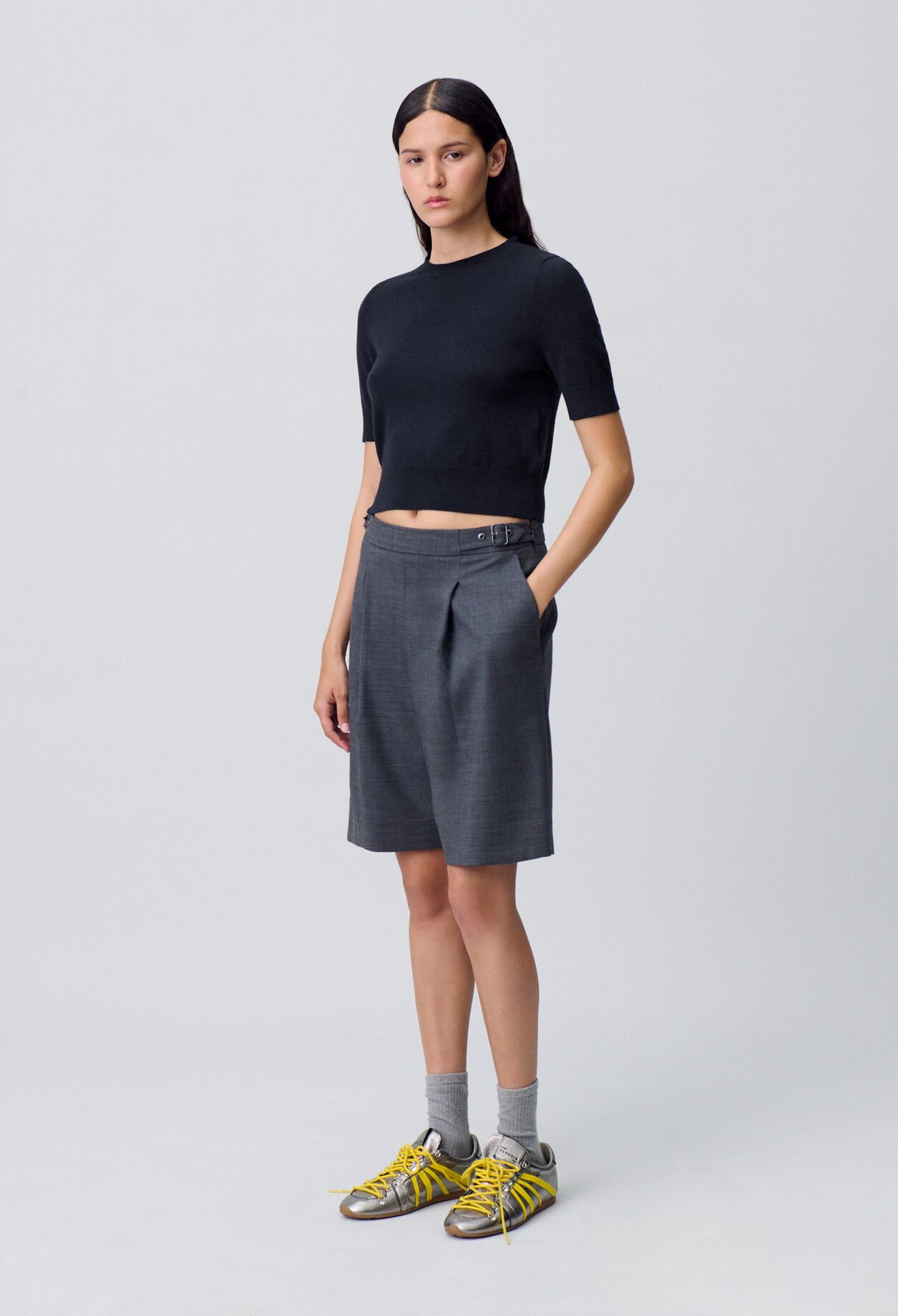 Fine Knit Top with Collar