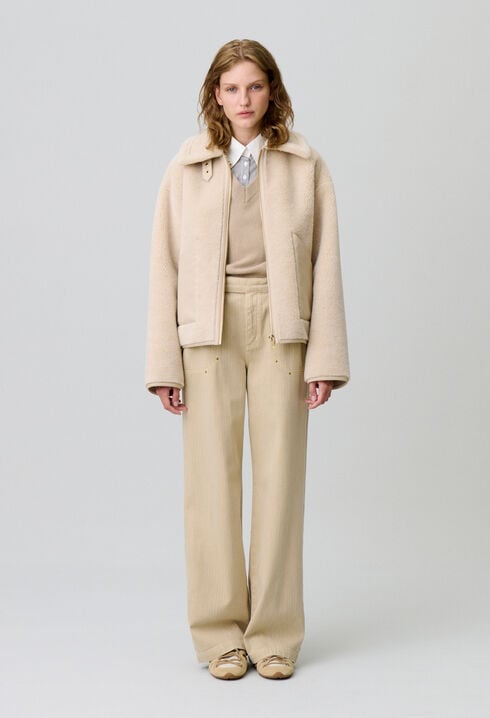 Shearling-Effect Coat