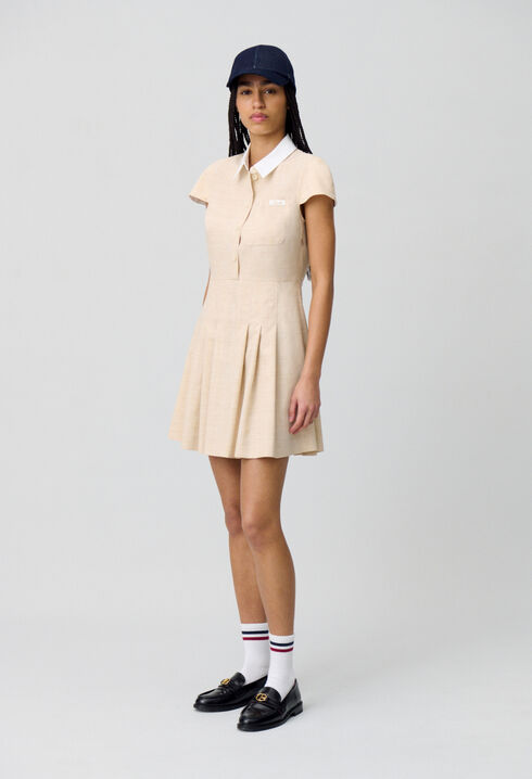 Robe courte plissée