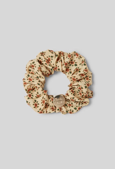 Chouchou fleurs bijou coeur