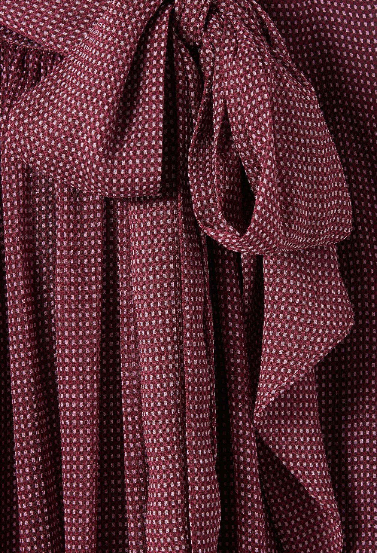 Blouse lavallière carreaux fluide