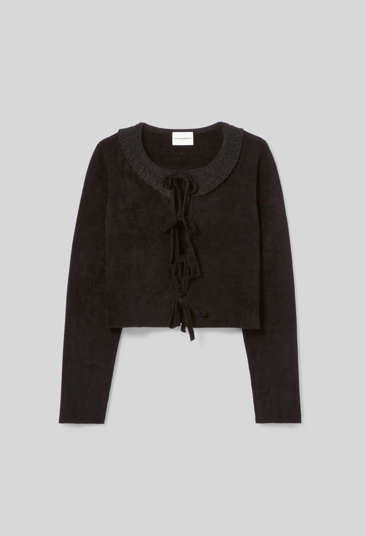 Cardigan maille velours