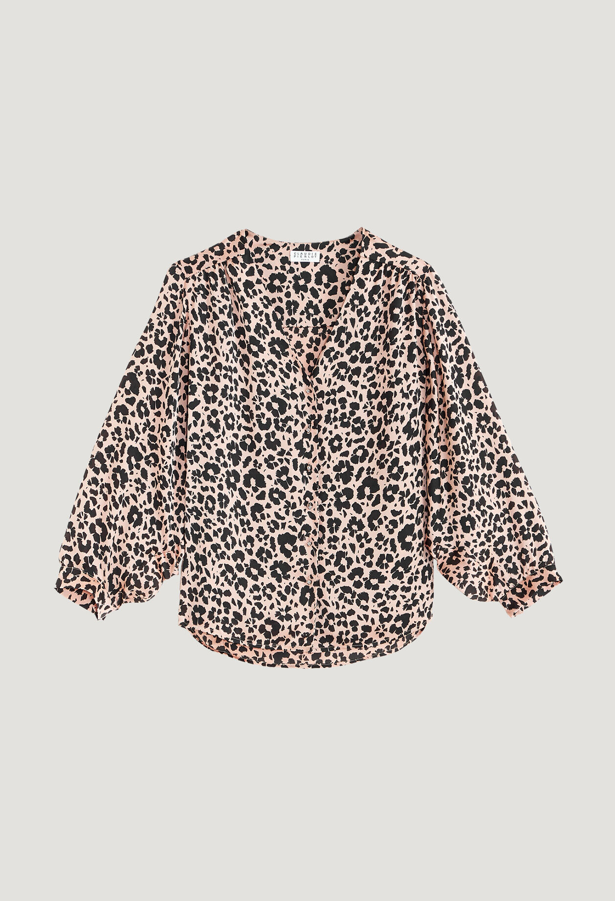 Flared leopard print blouse