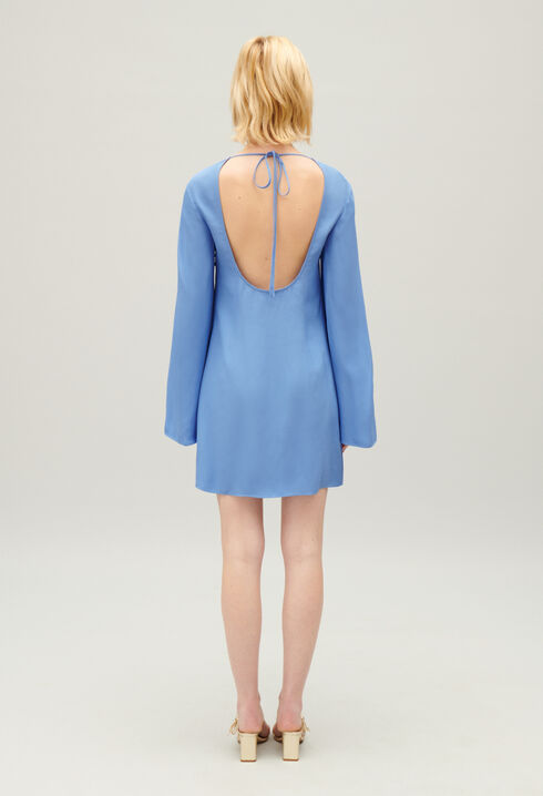Robe courte dos ouvert lavande