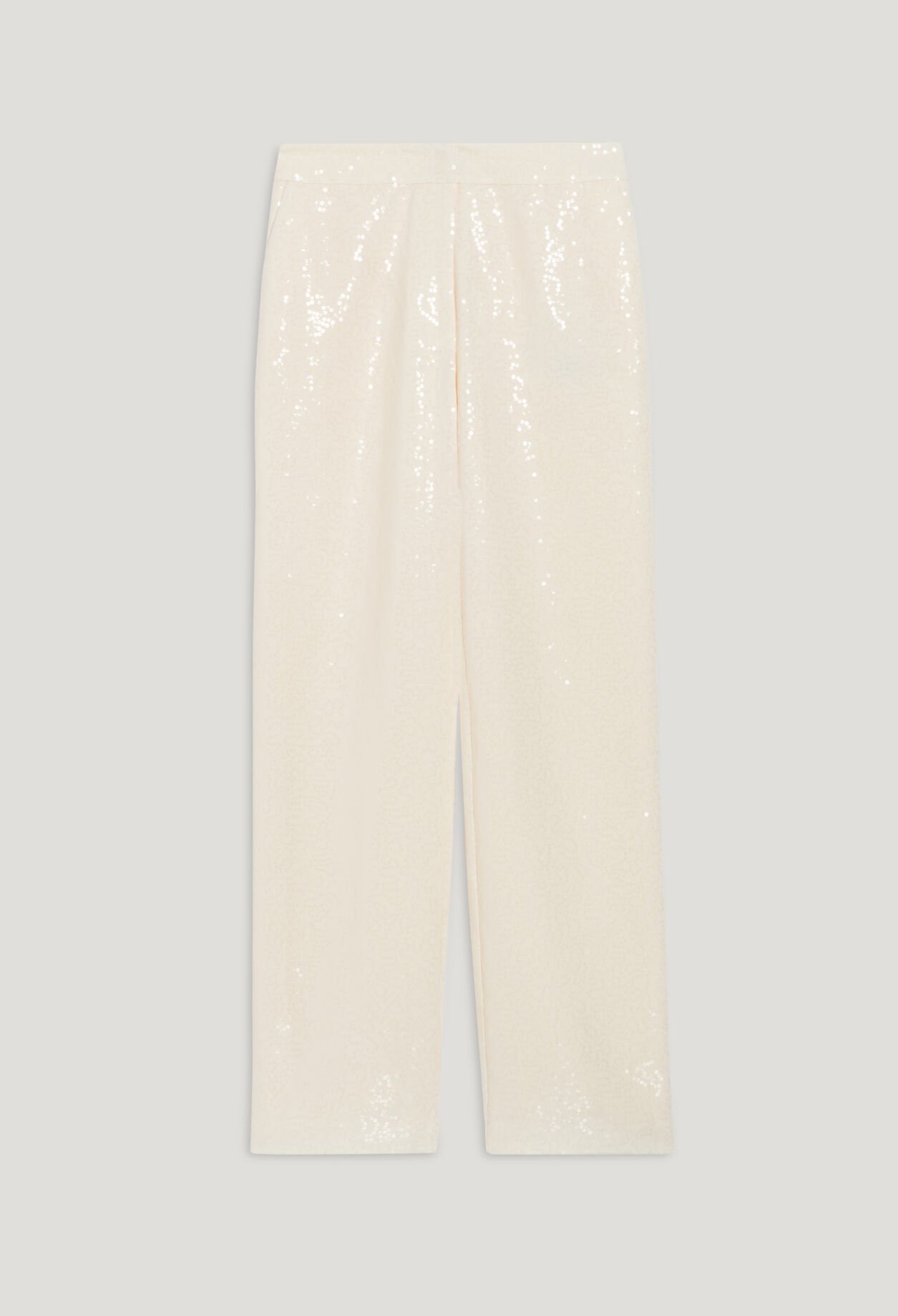Pantalon sequins écru