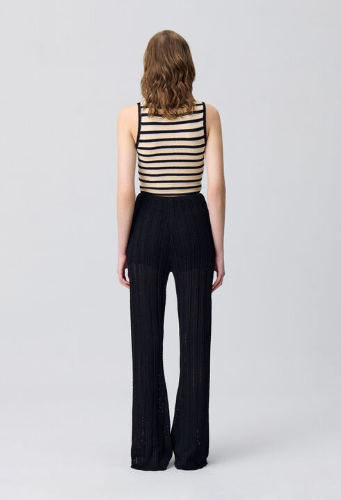 Pantalon fluide crochet