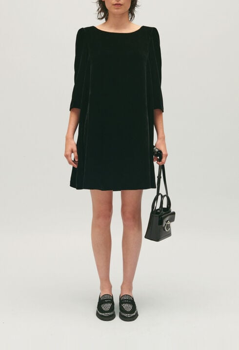 Rififi short black velour dress