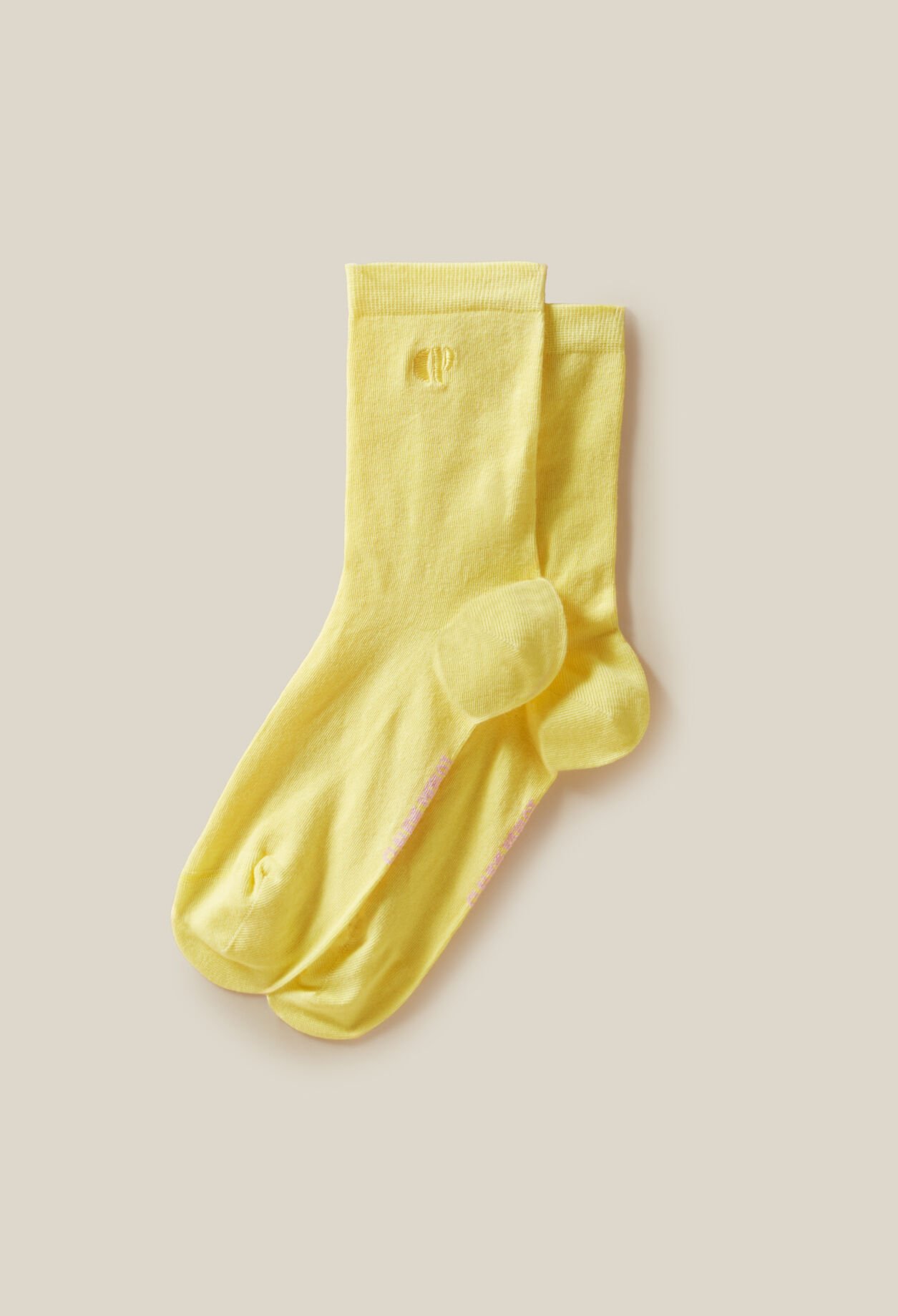 Sock with CP monogram embroidery