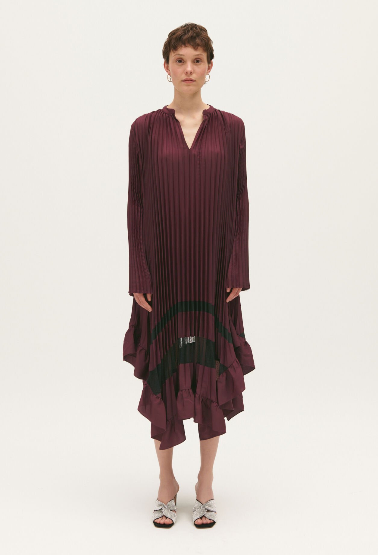 Pleated midi length dress for women Claudie Pierlot