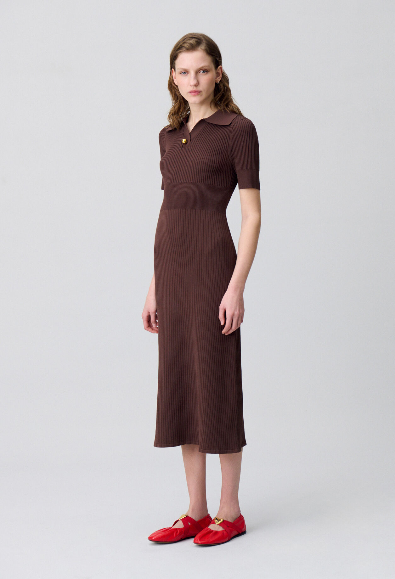 Robe mi-longue en maille
