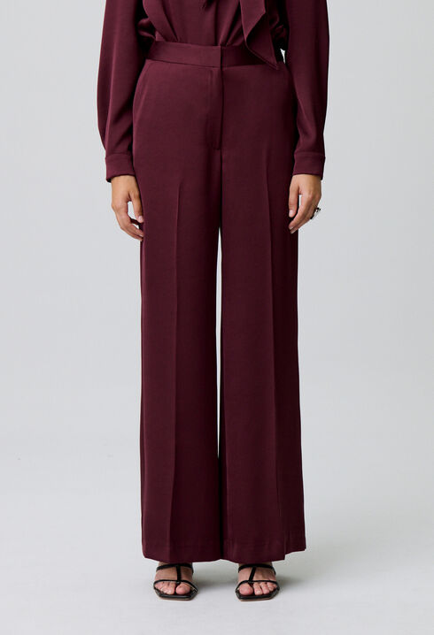Flowy satin trousers
