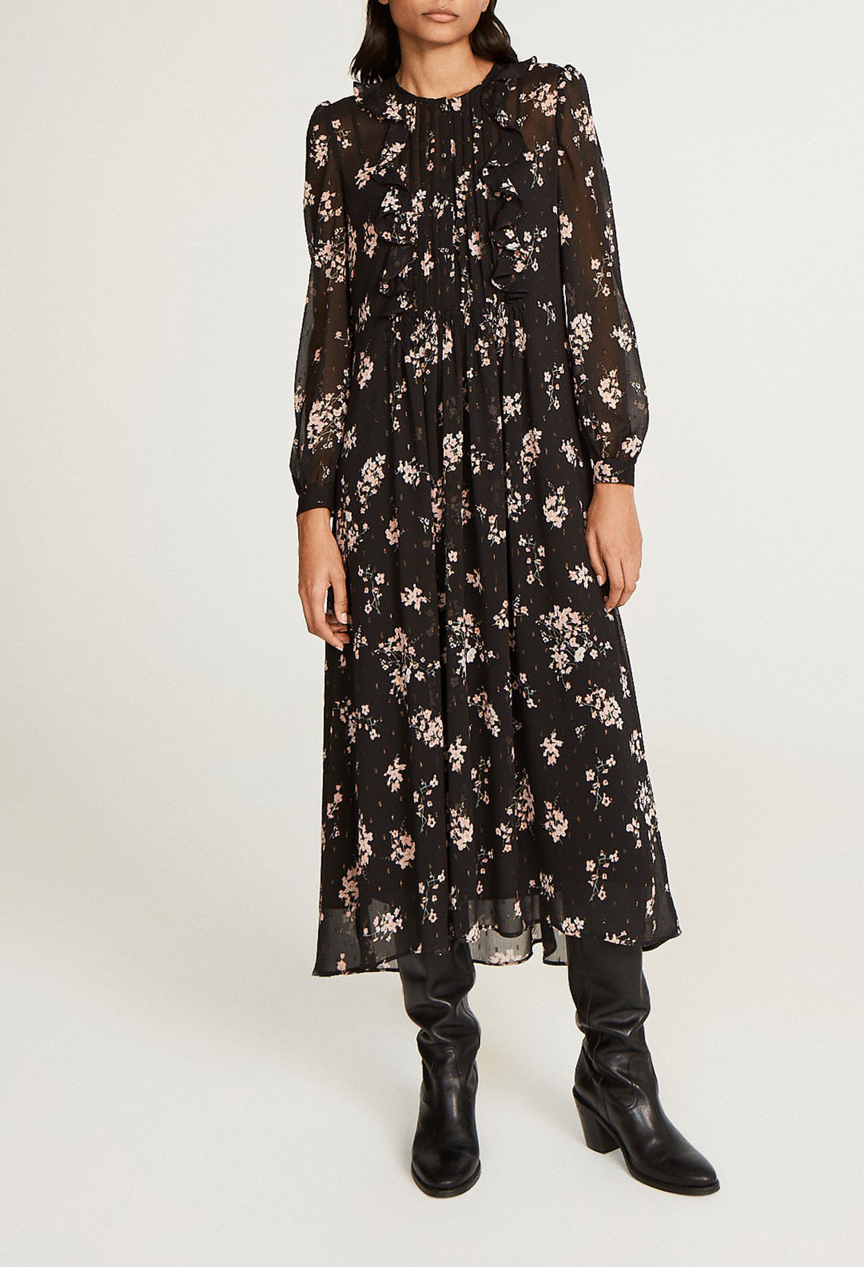 Robe longue à fleurs