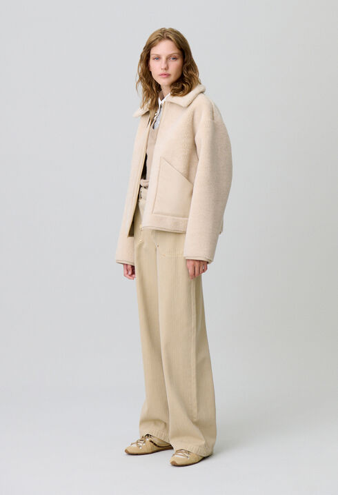 Shearling-Effect Coat