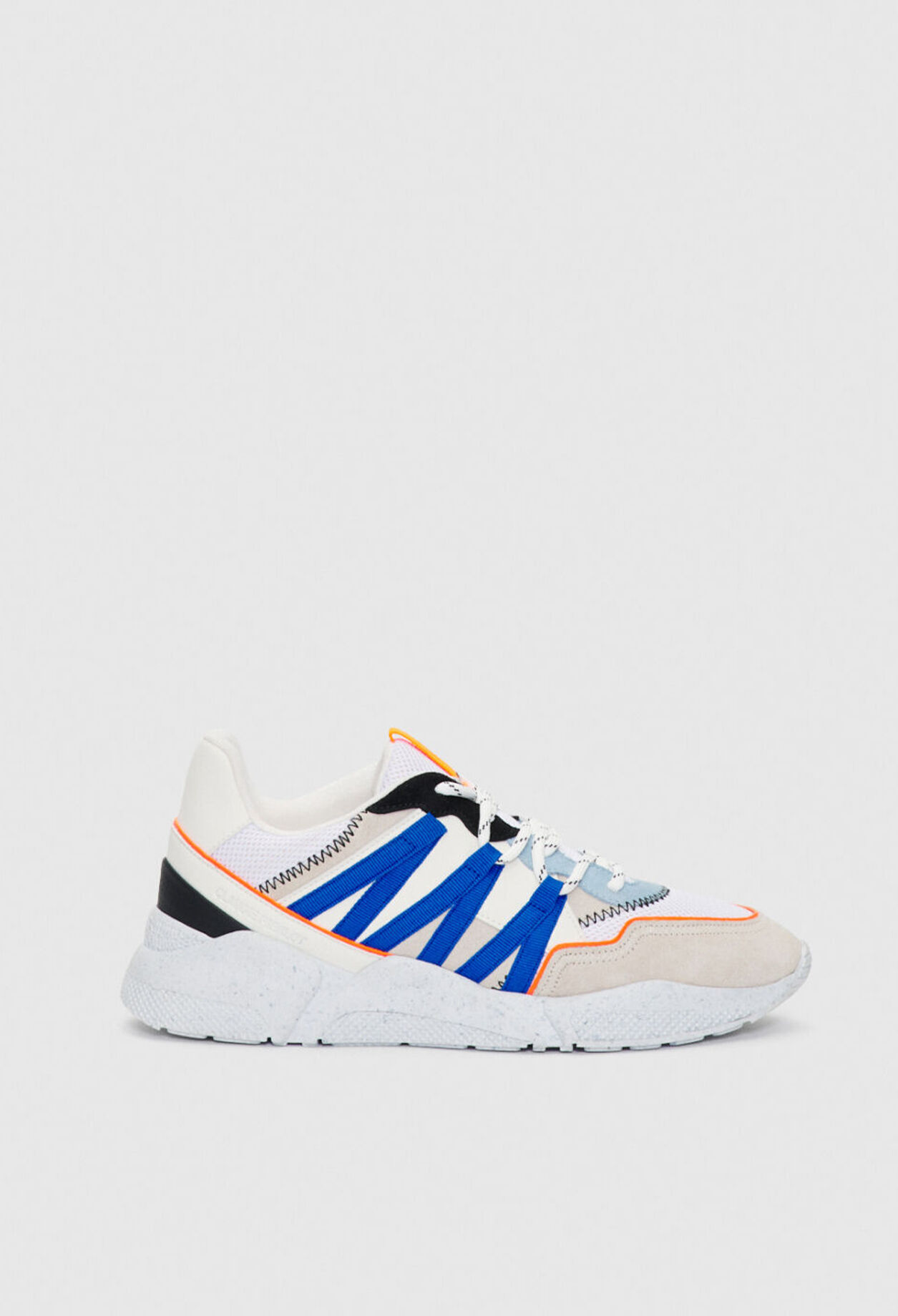 Sneakers graphiques en cuir