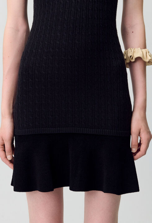 Robe maille col roulé