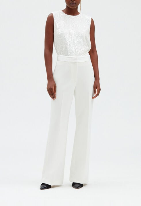 Pantalon de tailleur blanc